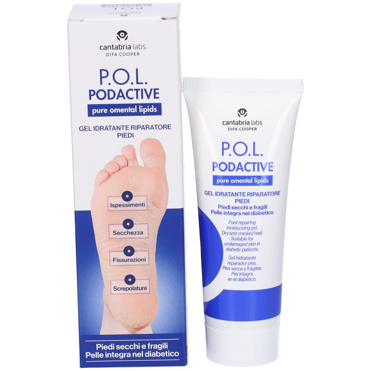 P.O.L. Podactive Gel Idratante Riparatore Piedi 75 ml